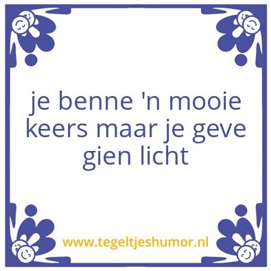 Tegeltje: Tegel