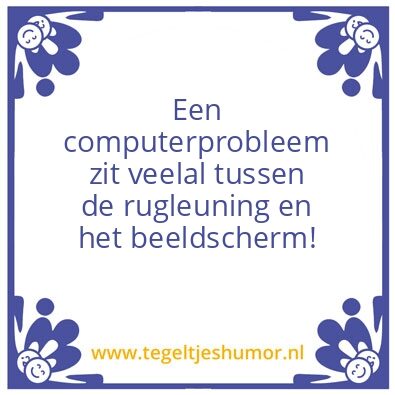 Tegeltje: Computer