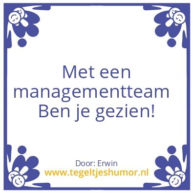 Tegeltje: Managementteam
