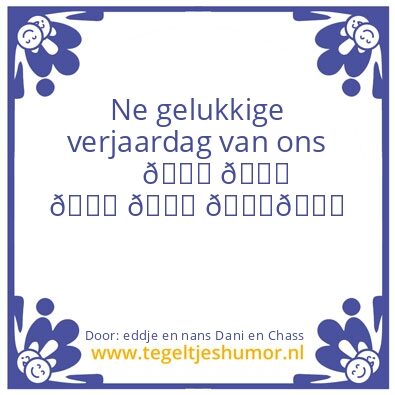 Tegeltje: Voor Hilda