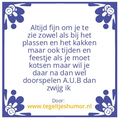 Tegeltje: De wc verwachting