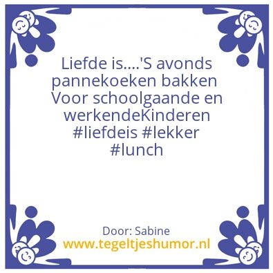 Tegeltje: Liefde is