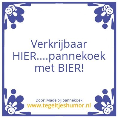 Tegeltje: Bier