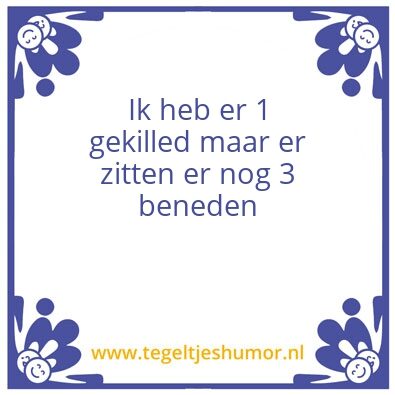 Tegeltje: De squad leader