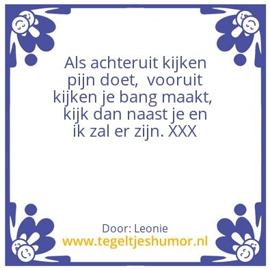 Tegeltje: Echte vrienden