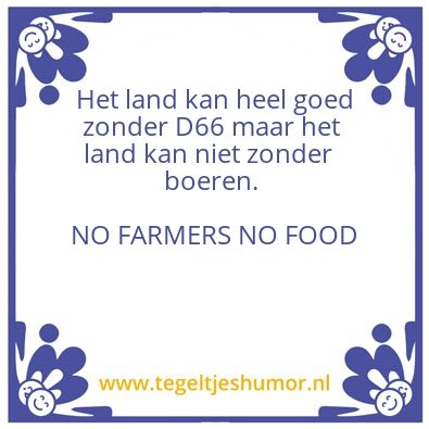 Tegeltje: boeren