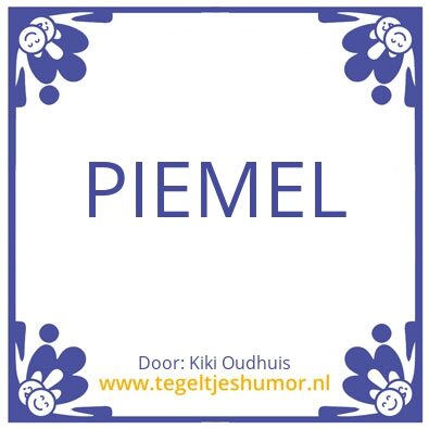 Tegeltje: piemel