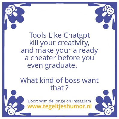 Tegeltje: kill your creativity :