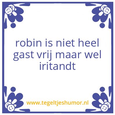 Tegeltje: robin