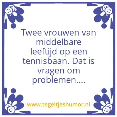 Tegeltje: Tennisvrouwen