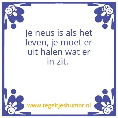 Tegeltje: Neus