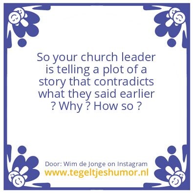 Tegeltje: your church leader