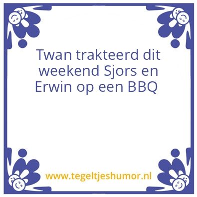 Tegeltje: BBQ
