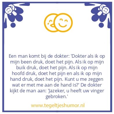 Tegeltje: Alles doet pijn
