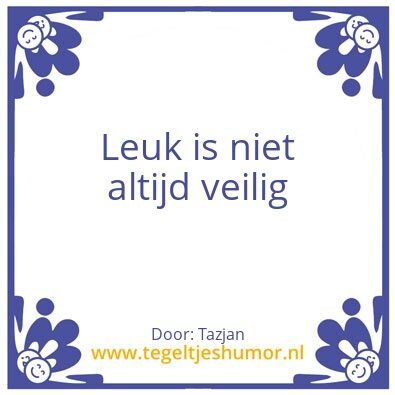 Tegeltje: Veilig