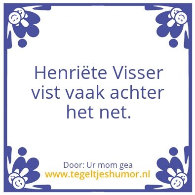 Tegeltje: IDFK