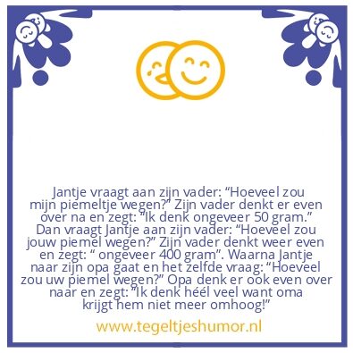 Tegeltje: Gewicht