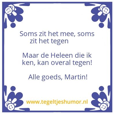 Tegeltje: Heleen