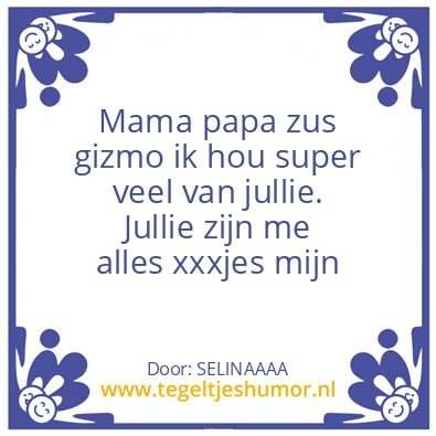Tegeltje: gezin