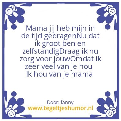 Tegeltje: mama