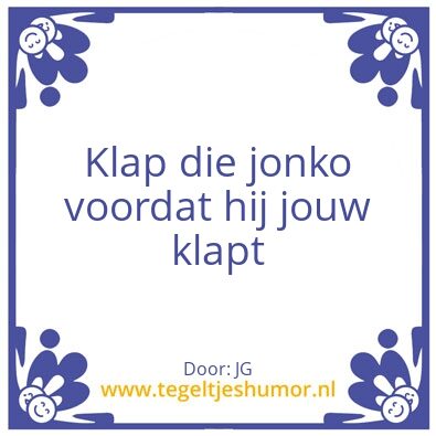Tegeltje: JG
