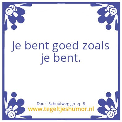Tegeltje: Tegel groep 8