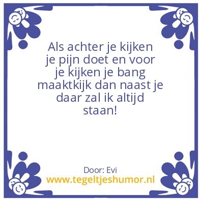 Tegeltje: …