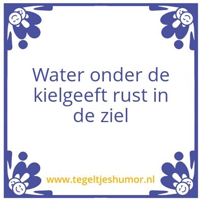 Tegeltje: Water