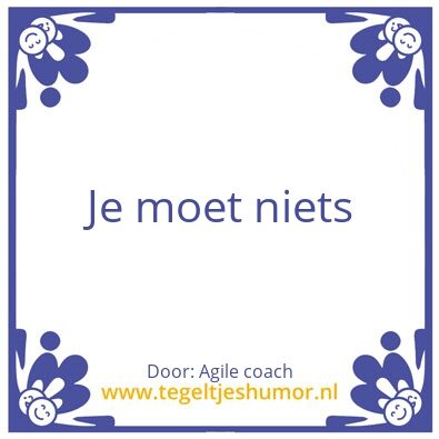 Tegeltje: Niets moet