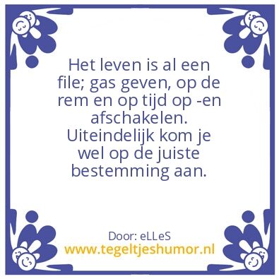 Tegeltje: File