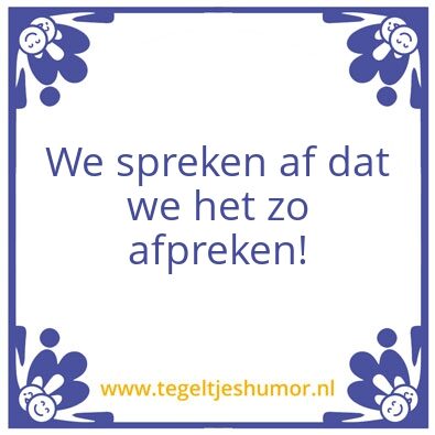 Tegeltje: Reminder