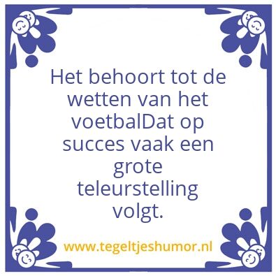Tegeltje: Voetbal