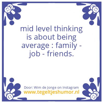 Tegeltje: Thinking level 2