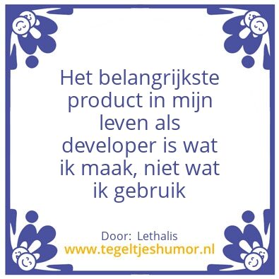Tegeltje: Product