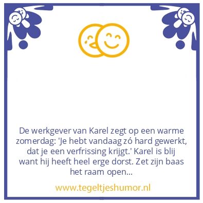 Tegeltje: Verfrissing