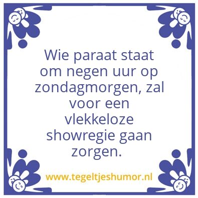 Tegeltje: **