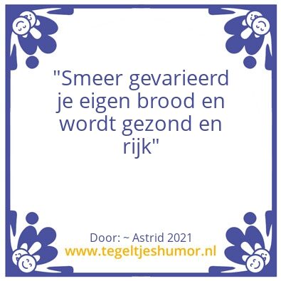 Tegeltje: Gezond