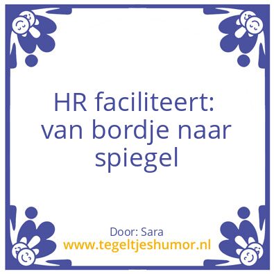 Tegeltje: Taak van HR