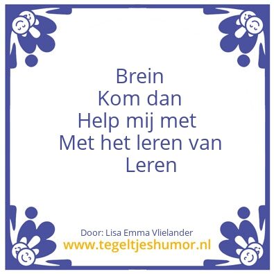 Tegeltje: Brein