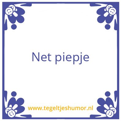 Tegeltje: Np
