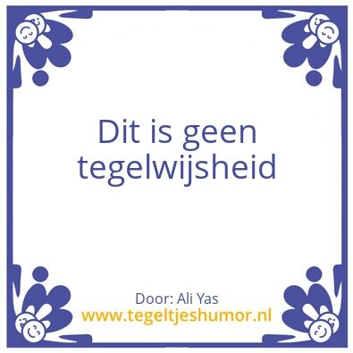 Tegeltje: Paradox