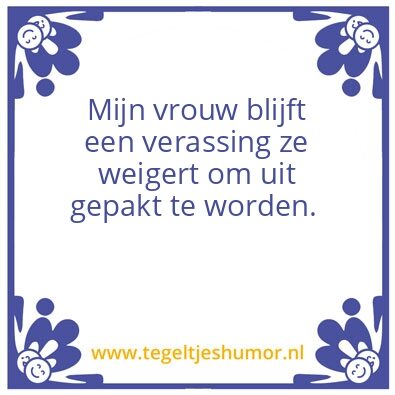 Tegeltje: grappig