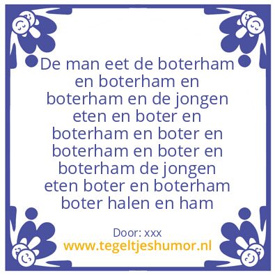 Tegeltje: wholla