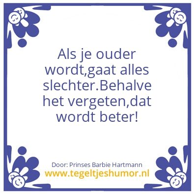 Tegeltje: Grappige!