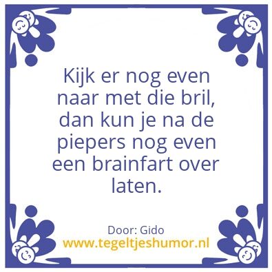 Tegeltje: Brainfart