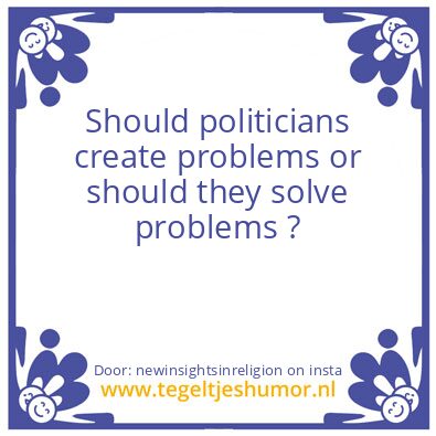 Tegeltje: “politicians”