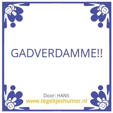 Tegeltje: Hans