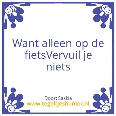 Tegeltje: Fiets