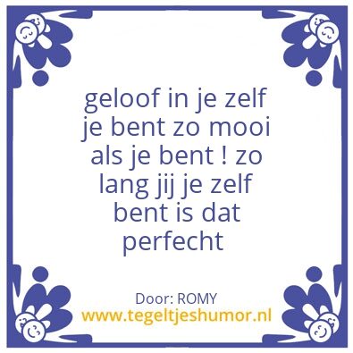 Tegeltje: spreuk!