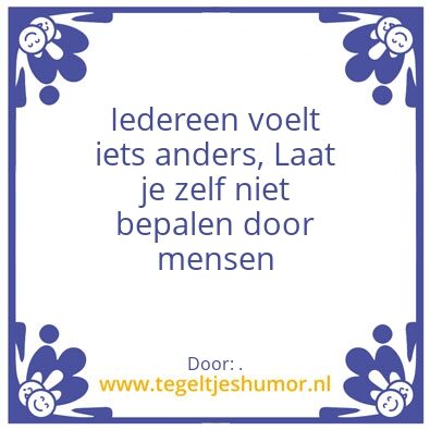 Tegeltje: Levensbeschouwing